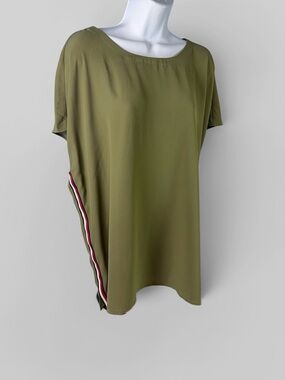 Tommy Hilfiger Women Olive Sleeveless Lightweight Blouse Size XXL NWT